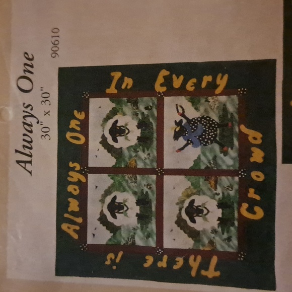 Prairie Edge patchwork quilt wall hanging pattern Always one Every Crowd sheep - Picture 1 of 3